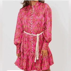 Karlie Floral Rope Tie Dress